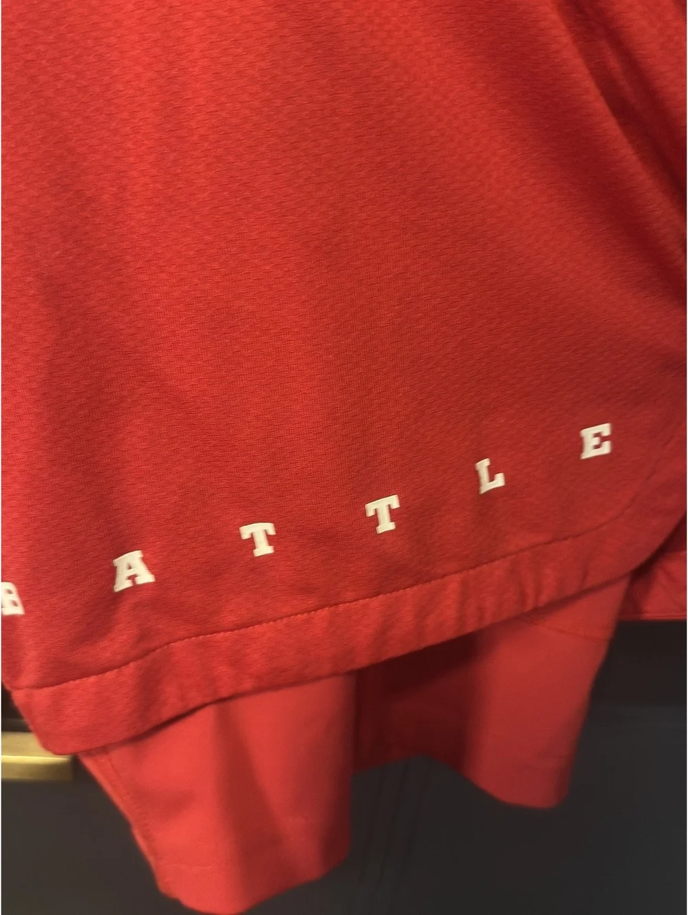 Battle Athletics Red Athletic Running Shorts with Inner Compression Layer Sz S